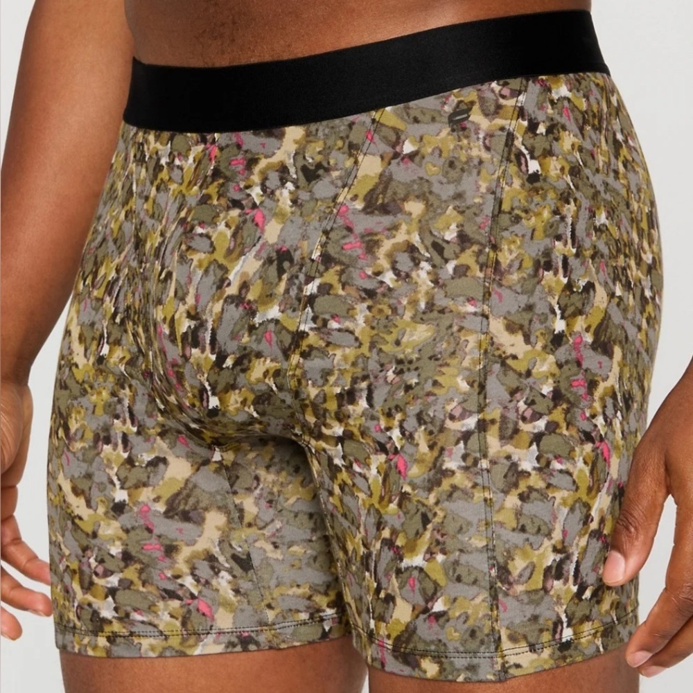 NWT, Fabletics, The 24-7 Boxer Brief, Cheetah‎ Camo, Medium